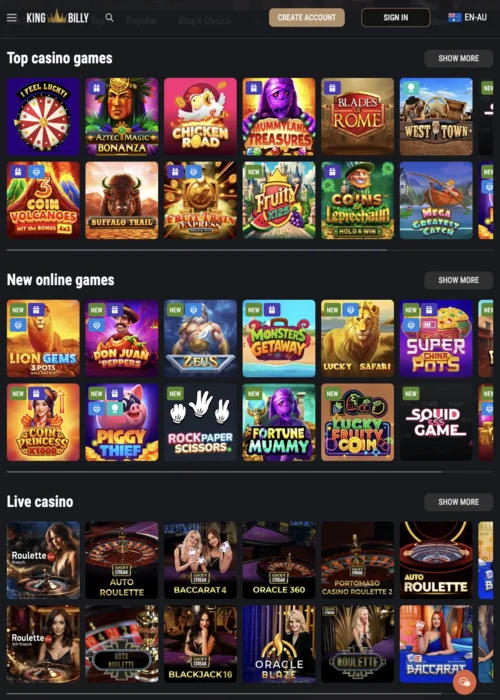 Games King Billy Casino